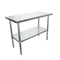 Universal SS2448 - 48" X 24" Stainless Steel Work Table W/ Stainless Steel Under Shelf