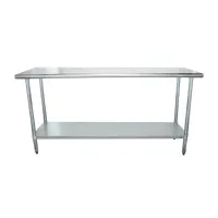 Universal SS2472 - 72" X 24" Stainless Steel Work Table W/ Stainless Steel Under Shelf