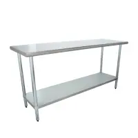 Universal SG2472 - 72" X 24" Stainless Steel Work Table W/ Galvanized Under Shelf