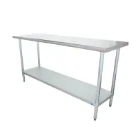 Universal SG2472 - 72" X 24" Stainless Steel Work Table W/ Galvanized Under Shelf