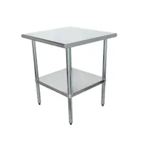 Universal SG3030 - 30" X 30" Stainless Steel Work Table W/ Galvanized Under Shelf