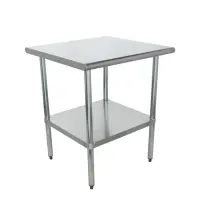 Universal SG3030 - 30" X 30" Stainless Steel Work Table W/ Galvanized Under Shelf