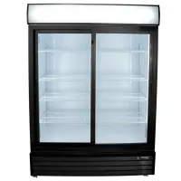 Universal SSB54SC - 54" Sliding Glass Door Reach In Refrigerator