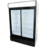 Universal SSB54SC - 54" Sliding Glass Door Reach In Refrigerator