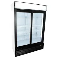 Universal SSB54SC - 54" Sliding Glass Door Reach In Refrigerator