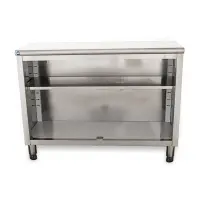 Universal ST-314-48-O - 14" X 48" Stainless Steel Storage Dish Cabinet - Open Front