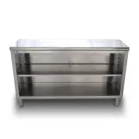 Universal ST-316-60-O - 16" X 60" Stainless Steel Storage Dish Cabinet - Open Front