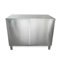 Universal ST-330-48 - 30" X 48" Stainless Steel Storage Dish Cabinet - Sliding Doors