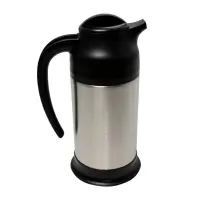 Update International SV-70 - 24 Oz - Black and Stainless Steel Cream Server