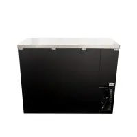 Universal 48" Black Solid Door Back Bar Refrigerator with LED Lights