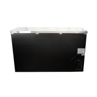 Universal 60" Black Solid Door Back Bar Refrigerator with LED Lights