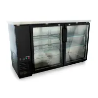 Universal 60" Glass Door Back Bar Refrigerator with LED Lights