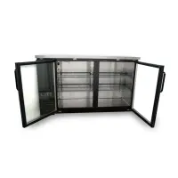 Universal 60" Glass Door Back Bar Refrigerator with LED Lights