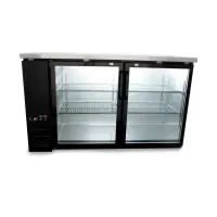 Universal 60" Glass Door Back Bar Refrigerator with LED Lights