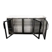 Universal UBB-24-72G 72" Glass Door Back Bar Refrigerator with LED Lights