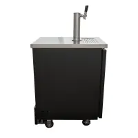 Universal UDD-1-HC Double Tap Beer Dispenser Kegerator - Black, (1) 1/2 Keg Capacity