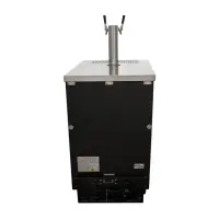 Universal UDD-1-HC Double Tap Beer Dispenser Kegerator - Black, (1) 1/2 Keg Capacity