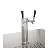 Universal UDD-2-HC Double Tap Beer Dispenser Kegerator - Black, (2) 1/2 Keg Capacity