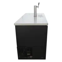 Universal UDD-2-HC Double Tap Beer Dispenser Kegerator - Black, (2) 1/2 Keg Capacity