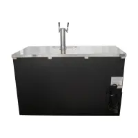 Universal UDD-2-HC Double Tap Beer Dispenser Kegerator - Black, (2) 1/2 Keg Capacity