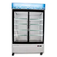 Universal UGDS54 54” Sliding Glass Door Merchandiser Reach In Refrigerator