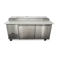 Universal UPPT67 67” Two Door Pizza Prep Table Refrigerator