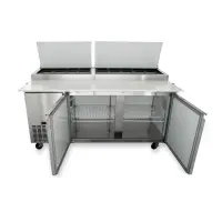 Universal UPPT67 67” Two Door Pizza Prep Table Refrigerator