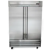 Universal USD54 54" Two Section Solid Door Reach in Refrigerator - 47 Cu. Ft.