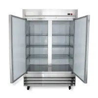 Universal USD54 54" Two Section Solid Door Reach in Refrigerator - 47 Cu. Ft.