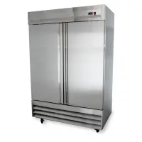 Universal USDF54 54" Two Section Solid Door Reach in Freezer - 47 Cu. Ft.