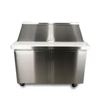 Universal USPT48 48” Mega Top Two Door Sandwich Prep Table Refrigerator