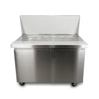 Universal USPT48 48” Mega Top Two Door Sandwich Prep Table Refrigerator