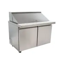 Universal USPT48 48” Mega Top Two Door Sandwich Prep Table Refrigerator