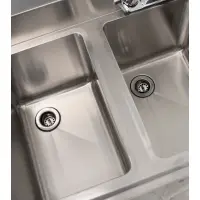 Universal 38" 3 Bowl Underbar Sink with Faucet