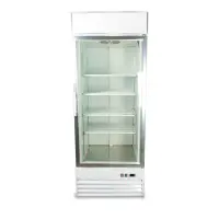 Universal D648BMF 31" One Door White Swing Glass Door Reach In Freezer with LED Lighting