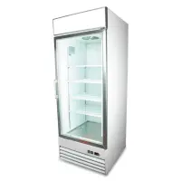 Universal D648BMF 31" One Door White Swing Glass Door Reach In Freezer with LED Lighting