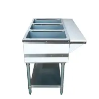 Universal NH-3-120 - Electric 3 Pan Open Well Steam Table with Undershelf- Thermostatic Controls