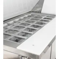 Universal USPT60 60” Mega Top Two Door Sandwich Prep Table Refrigerator