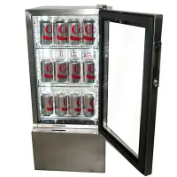 Stainless Steel Countertop Display Refrigerator - 4 View, 2.5 cu. ft.