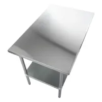 Universal SG3048 - 48" X 30" Stainless Steel Work Table W/ Galvanized Under Shelf