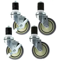 Universal TSC-4 - 4" Push-In Table Caster - 4 per Case