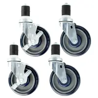 Universal TSC-5 - 5" Push-In Table Casters - 4 Per Case