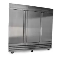 Universal USDF81 81" Three Section Solid Door Reach in Freezer - 72 Cu. Ft.