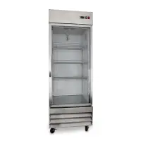 Universal USDR29 29" One Section Glass Door Reach in Refrigerator with LED Lights - 23 Cu. Ft.