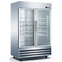 Universal USDF54G 54" Two Section Glass Door Reach in Freezer - 47 Cu. Ft.