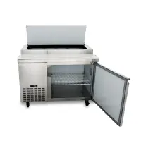 Universal UPPT50 50” One Door Pizza Prep Table Refrigerator