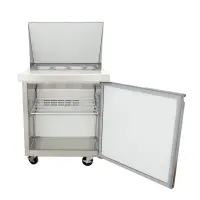 Universal USPT28 28” Mega Top One Door Sandwich Prep Table Refrigerator