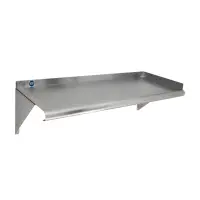 Universal WSP1824 - Stainless Steel Tab Lock Wall Shelf - 18" X 24"