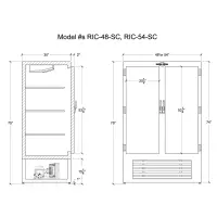 Universal Coolers RIR48 - 48" Swinging Solid Door Reach In Refrigerator