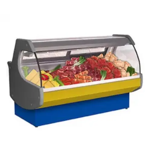 Universal Front Opening Curved Glass Meat Case 99" [ROMEO99SC]